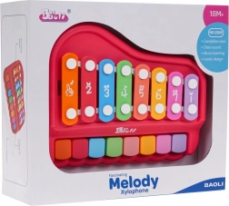 Musikalisches Pianino und Xylophon 2-in-1 für Kinder – Rot