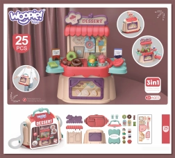 Woopie Konditorei und Eisdiele 3-in-1 tragbares Set mit 25 Teilen