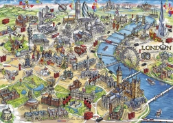 Puzzle Londoner Wahrzeichen 1000 Teile