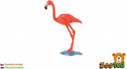 Kunststofffigur eines karibischen Flamingos 9 cm