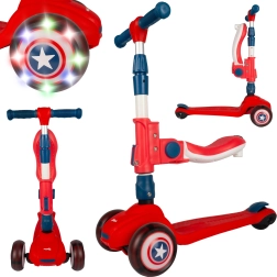 Kinderroller mit Sitz rot-blau