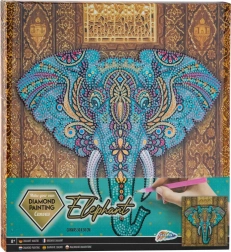 Diamantmalerei auf Rahmen Elefant 30 × 30 cm