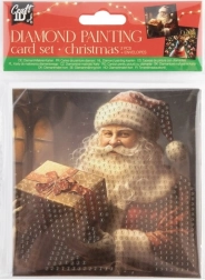 Diamantmalerei – Weihnachtskarten Santa und Rentier 13 × 13 cm