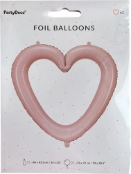 Rosa Folienballon Herz – Fotorahmen 86 × 83 cm