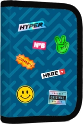 Federmäppchen 1-lagig, 2 Klappen, leer OXY GO Stickers