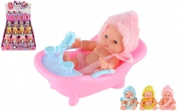 Baby-Puppe in der Badewanne für Mädchen