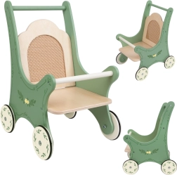 Holzwagen für Puppen im Vintage-Stil