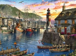 Puzzle Sonnenaufgang im Hafen 500 Teile Ravensburger