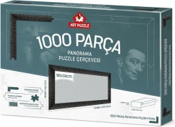 Schwarzer Puzzle-Rahmen 96x34 cm