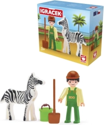 Igráček Pfleger mit Zebra und Zubehör