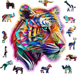 Holzpuzzle Bunter Tiger 150 Teile WOODEN CITY