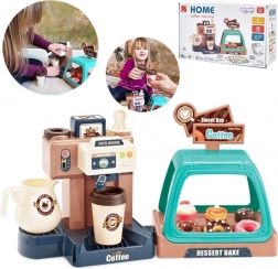WOOPIE Kinder-Café – Kaffeemaschine mit Vitrine für Gebäck