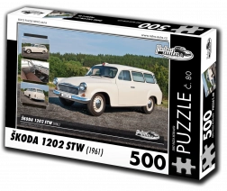 Puzzle RETRO-AUTA Škoda 1202 STW Krankenwagen (1961) – 500 Teile