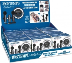 Mini-Ringlicht und Paar drahtloser USB‑C‑Lavaliermikrofone