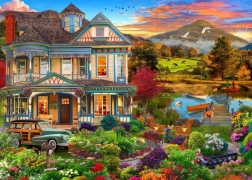 Puzzle Ländliches Gartenhaus 500 Teile BLUEBIRD