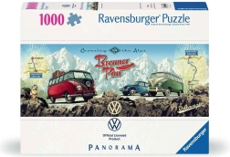 RAVENSBURGER Panoramapuzzle Über die Alpen mit VW, 1000 Teile