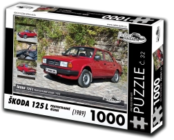 Puzzle Retro-Autos Škoda 125 L Rechtslenker (1989) – 1000 Teile