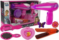 Schönheitsset mit Föhn und Glätteisen rosa