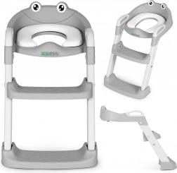 Toilettensitz für Kinder mit Stufen und Leiter, blau, ECOTOYS