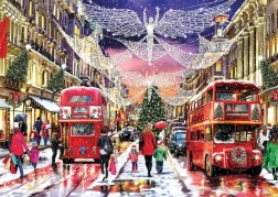 Puzzle Weihnachts-Regent Street 1000 Teile GIBSONS