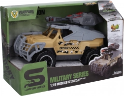 Militärfahrzeug mit Kanone sowie Licht- und Soundeffekten