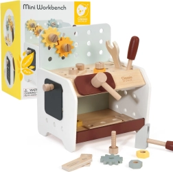 Hölzerliche Mini-Werkbank mit Werkzeug CLASSIC WORLD