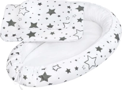 Luxuriöses Babynestchen mit Bettdecke für Baby New Baby graue Sterne