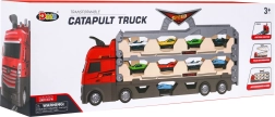 LKW mit ausklappbarer Strecke, Autos und Abschussvorrichtung 3-in-1