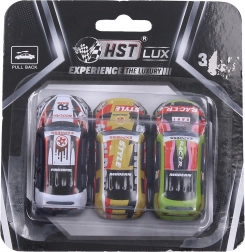 Metallauto mit Rückziehmotor – Set mit 3 Stück