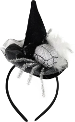 Haarreif mit Hütchen und Spinne