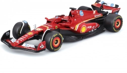 Metallmodell Bburago 1:43 Ferrari SF-24 Charles Leclerc mit Fahrerfigur in Geschenkbox