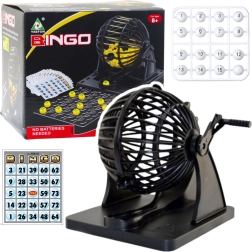 Familien-Bingo mit Ziehmaschine, 80 Kugeln und 20 Karten