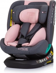 Kindersitz CHIPOLINO Supreme i-Size 40–150 cm mit ISOFIX und drehbarer 360°-Basis – Flamingo