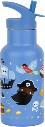 Edelstahl-Trinkflasche mit Piratenmotiv 350 ml