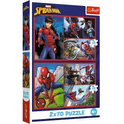 Puzzle 2x70 - Spinnen-Geschichten Disney Marvel Spiderman