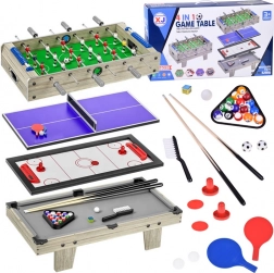 Tischspiel-Set 4-in-1 – Kicker, Airhockey, Tischtennis und Billard