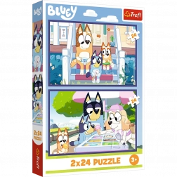 Puzzle 2x24 Lustige Bluey - BBC Bluey Trefl
