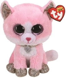 Plüschiges rosa Katzenmaskottchen Fiona 15 cm