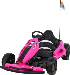 Kinder-Elektrokart Speed 7 Drift King, pink, mit Driftfunktion und EVA-Rädern