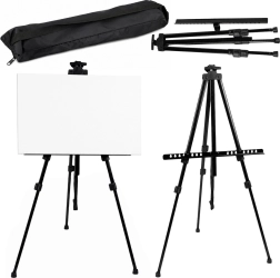 Metall-Malständer (Sztaluga) für Pleinair, Dreibeinstativ mit Tasche, schwarz 158 cm