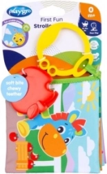 Playgro Hängebuch für den Kinderwagen mit Beißring