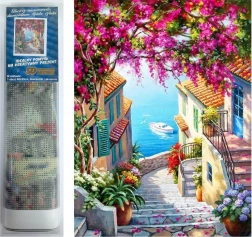 Diamantmalerei Treppen über dem Meer 30 × 40 cm