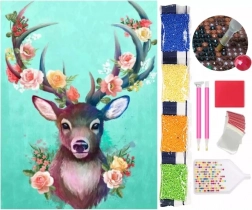 5D Diamantmalerei – Hirsch 30 × 40 cm