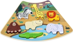 2Kids Toys Verbindbares Holzpuzzle Safari