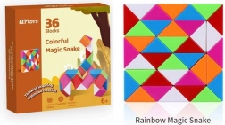 Bunter Klappschlangen-Puzzle