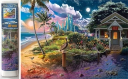 NORIMPEX Diamantmalerei – Haus am Strand 30 × 40 cm