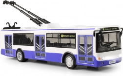 Trolleybus mit tschechischen Haltestellenansagen 28 cm blau