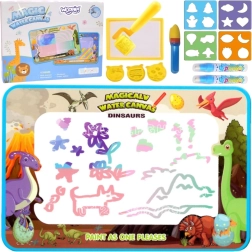 magische Wasser-Malunterlage XXL 100 × 80 cm mit Stempeln und Zahlen