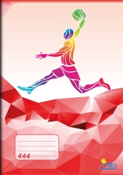 Schulheft A4 liniert 8 mm, 40 Blatt – Motiv Sport