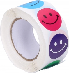Klebeband mit gelben Smileys, 500 Sticker